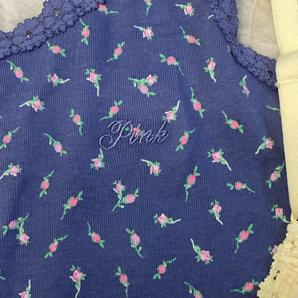 PINK Victoria's Secret Navy and Light Yellow Camisoles, NWT Y2K inspire - Picture 8 of 9